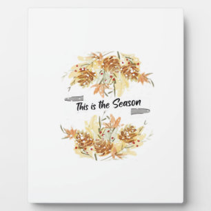 Dies ist die Saison Kiefer-Design Weihnachten Fotoplatte