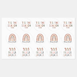 Dies ist die Saison Merry und Bright Falala lalala Etiketten