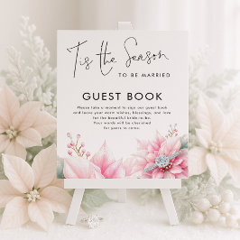 Dies ist die Saison Poinsettia Guest Book Brautpar Poster