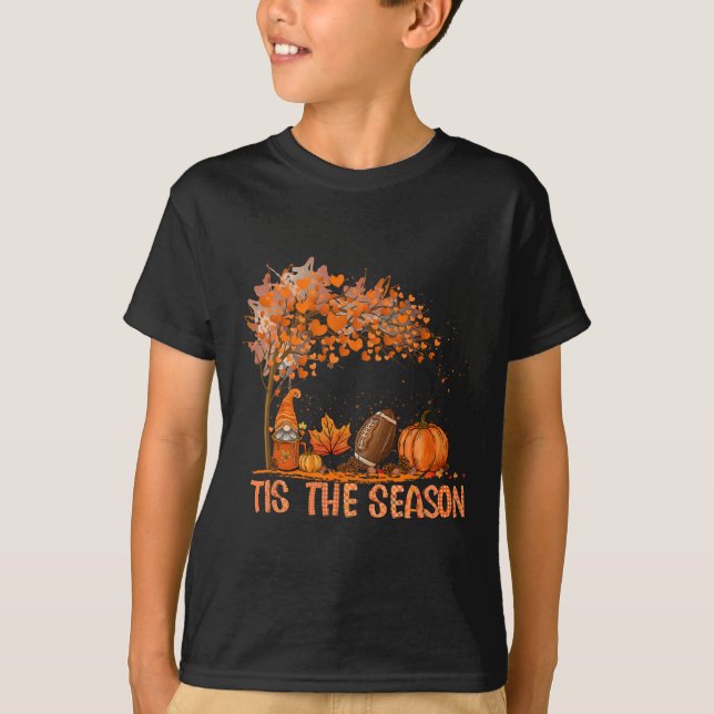Dies ist die Saison Pumpkin Gewürzfußball-Herbstla T-Shirt (Vorderseite)