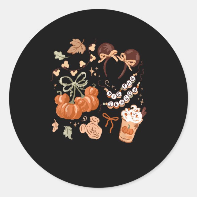 Dies ist die Saison Pumpkin Saison, Herbst ernten  Runder Aufkleber (Vorderseite)