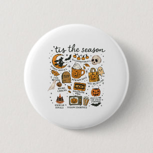 Dies ist die Saison Retro Vintage Grafik Pumpkin H Button