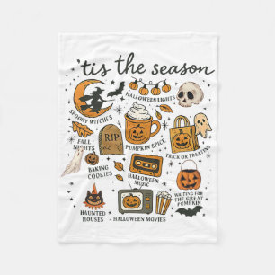 Dies ist die Saison Retro Vintage Grafik Pumpkin H Fleecedecke