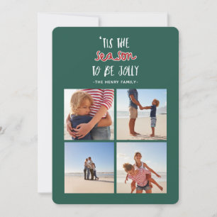 "Dies ist die Saison vier Foto Weihnachtskarte Feiertagskarte