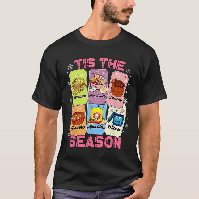 Dies ist die Saison Xmas Card Mexikanischen Weihna T-Shirt (Vorderseite)