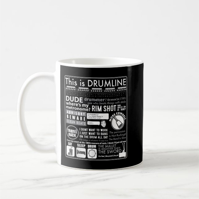Dies ist Drumline - Funny Drum Line Redewendungen  Kaffeetasse (Links)