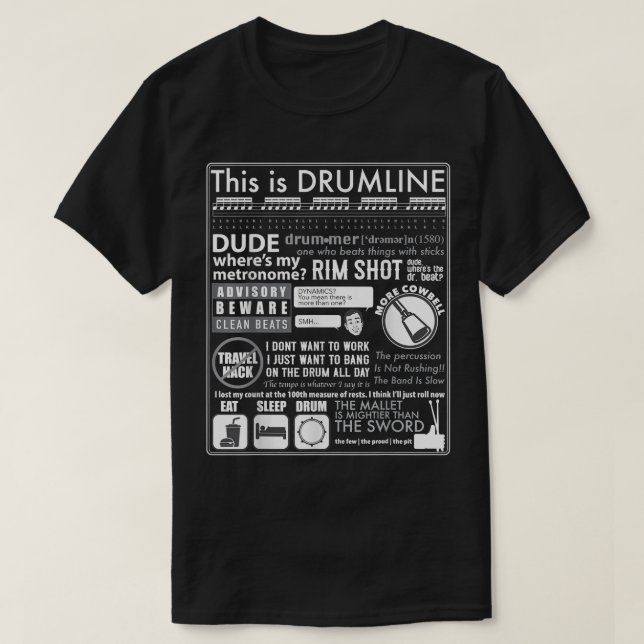 Dies ist Drumline - Funny Drum Line Redewendungen  T-Shirt (Design vorne)