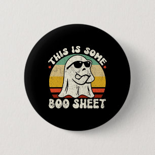 Dies ist ein Boo-Blatt Cool Ghost Fun Halloween Co Button