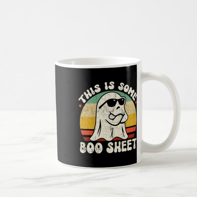 Dies ist ein Boo-Blatt Cool Ghost Fun Halloween Co Kaffeetasse (Rechts)