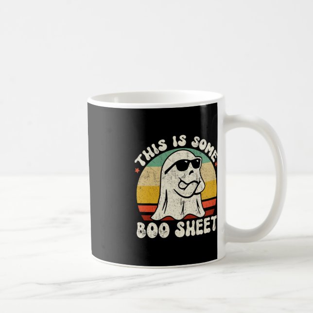 Dies ist ein Boo-Blatt Cool Ghost Fun Halloween Co Kaffeetasse (Rechts)