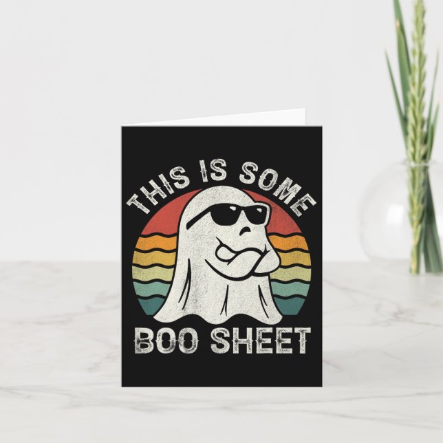 Dies ist ein Boo-Blatt Cool Ghost Fun Halloween Co Karte (Vorderseite)