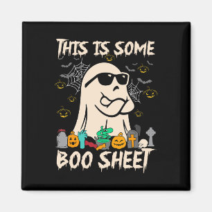 Dies ist ein Boo-Blatt Cool Ghost Fun Halloween Co Magnet