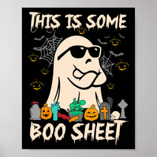 Dies ist ein Boo-Blatt Cool Ghost Fun Halloween Co Poster
