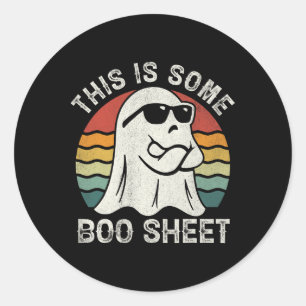 Dies ist ein Boo-Blatt Cool Ghost Fun Halloween Co Runder Aufkleber
