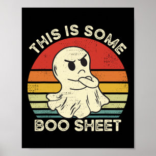 Dies ist ein boo-Sheet Fun Ghost Retro Halloween C Poster