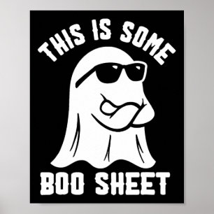 Dies ist ein Boo-Sheet Ghost Retro Halloween Costu Poster