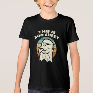 Dies ist ein Boo Sheet Ghost Retro Halloween-Kostü Tri-Blend Shirt