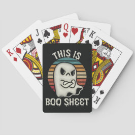 Dies ist ein Boo-Sheet-Ghost Spielkarten