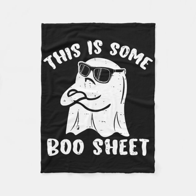 Dies ist ein Boo-Sheet Halloween Ghost Fun Geschen Fleecedecke (Vorderseite)