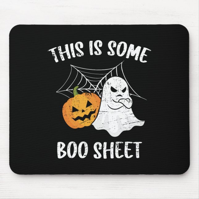 Dies ist ein boo-Sheet Halloween Ghost Fun Geschen Mousepad (Vorne)