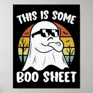 Dies ist ein Boo-Sheet Halloween Ghost Fun Geschen Poster