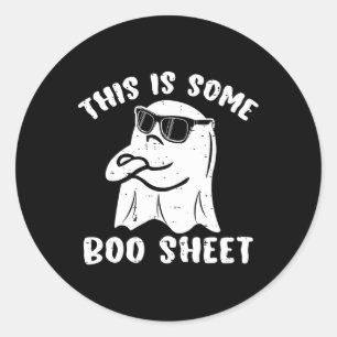 Dies ist ein Boo-Sheet Halloween Ghost Fun Geschen Runder Aufkleber