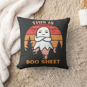 Dies ist ein boo-Sheet Redewendungen Ghost Retro H Kissen