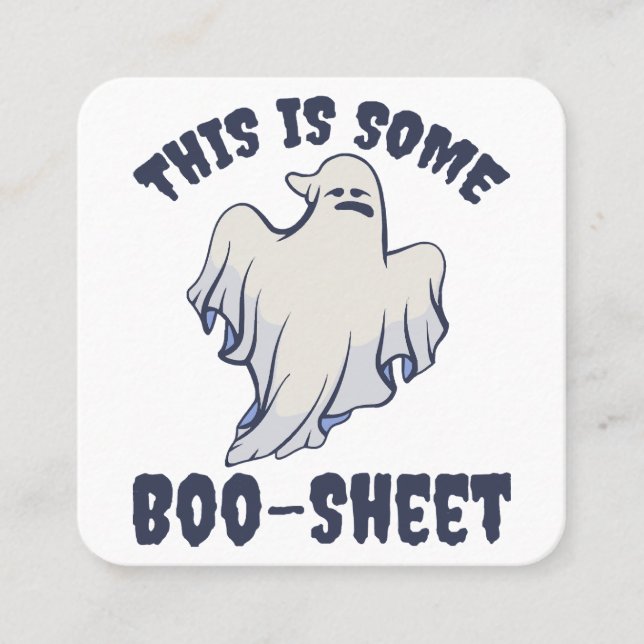 Dies ist ein Boo Sheet Sassy Ghost Quadratische Visitenkarte (Vorderseite)