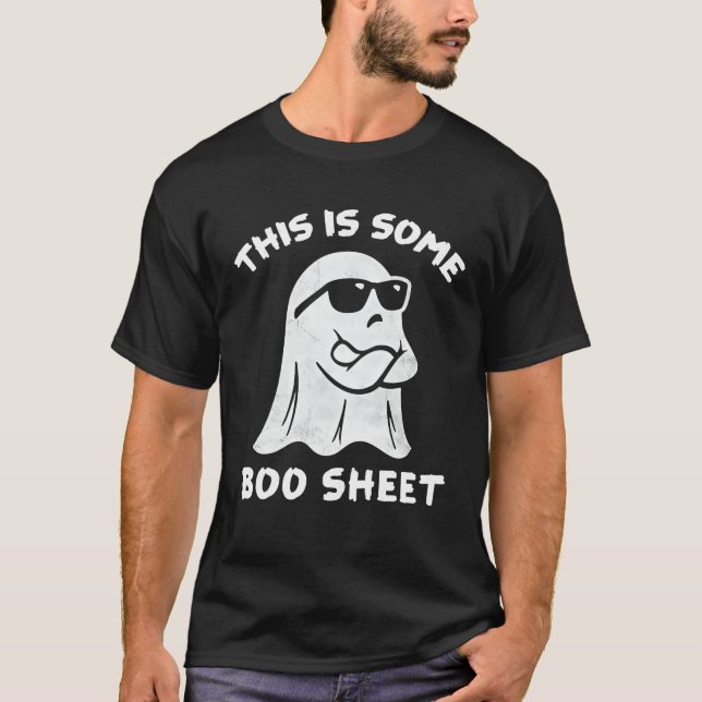 Dies ist ein Boo-Sheet Spooky Ghost Beängstigender T-Shirt (Vorderseite)