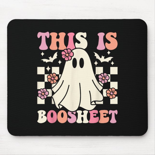 Dies ist ein Bootblatt Halloween Ghost Kostüm Retr Mousepad (Vorne)