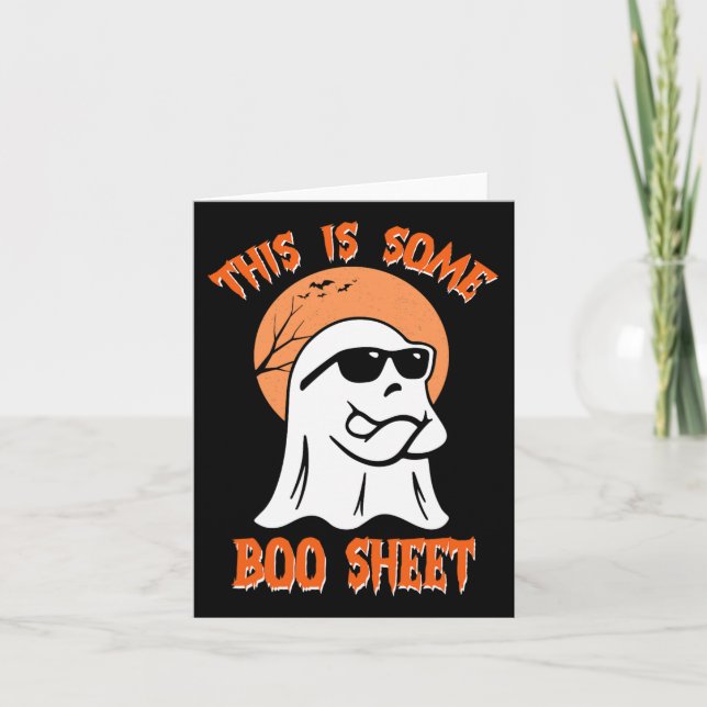 Dies ist ein Bootsheet Halloween Cooler Ghost-Spaß Karte (Vorderseite)