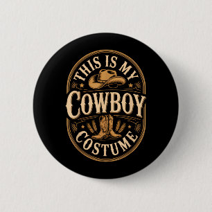 Dies ist ein Cowboy-Kostüm Vintage-Abzeichen Weste Button