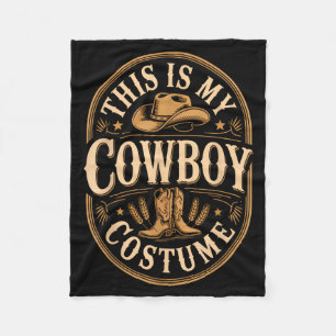 Dies ist ein Cowboy-Kostüm Vintage-Abzeichen Weste Fleecedecke