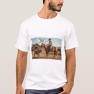 Dies ist ein lustiger Cowboy und Esel Grafik T-Shirt