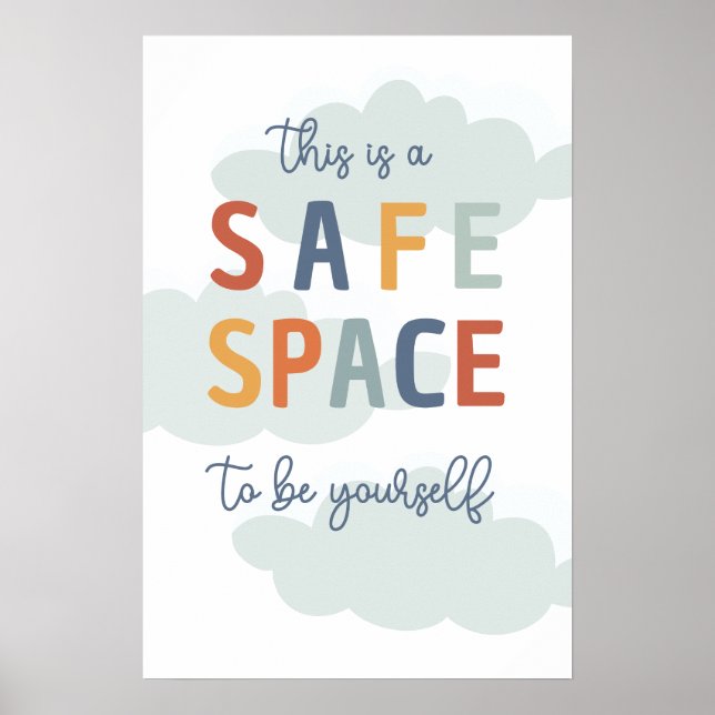Dies ist ein Safe Space BoHo Klassenzimmer-Poster Poster (Vorne)
