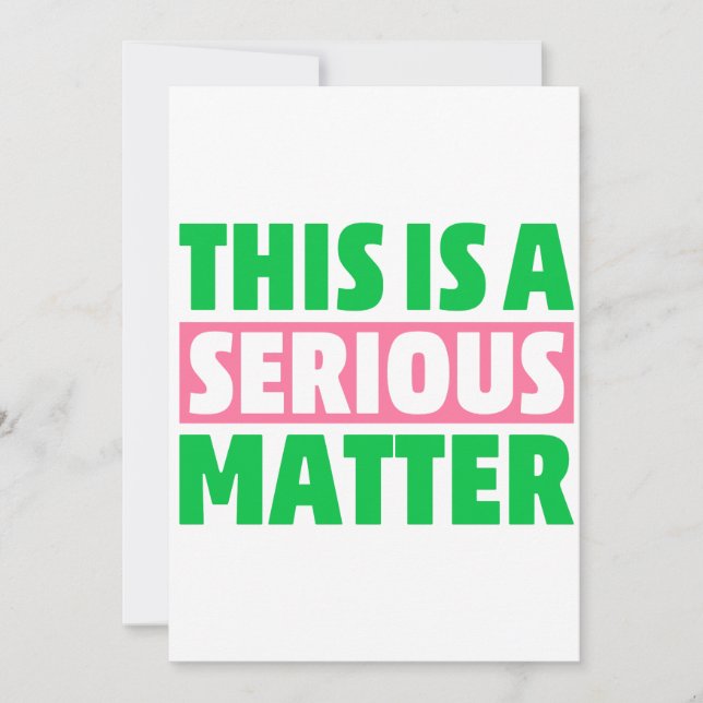 Dies ist eine ernste Angelegenheit 1908 AKA Einladung (Vorderseite)