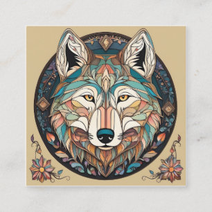 Dies ist eine handgezeichnet Abbildung eines niedl Quadratische Visitenkarte