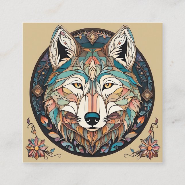 Dies ist eine handgezeichnet Abbildung eines niedl Quadratische Visitenkarte (Vorderseite)