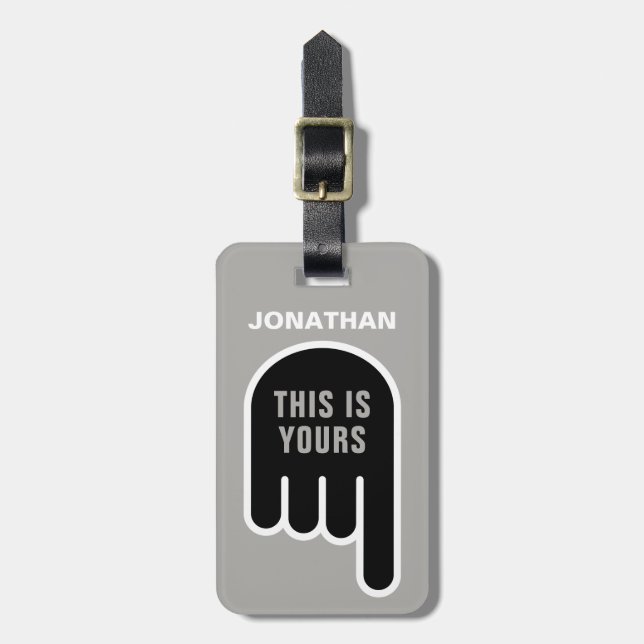 Dies ist Ihre (personalisierbare) Gepäckanhänger (Vorderseite vertikal)