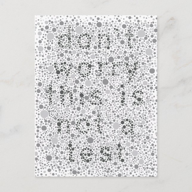 Dies ist kein Test Postkarte (Vorderseite)