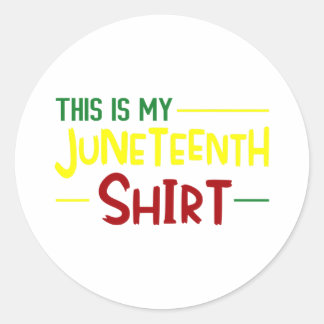 Dies ist mein 19. Shirt Unabhängigkeitstag Afrika Runder Aufkleber