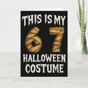 Dies ist mein 67 Halloween-Kostümdesign für Kinder Karte