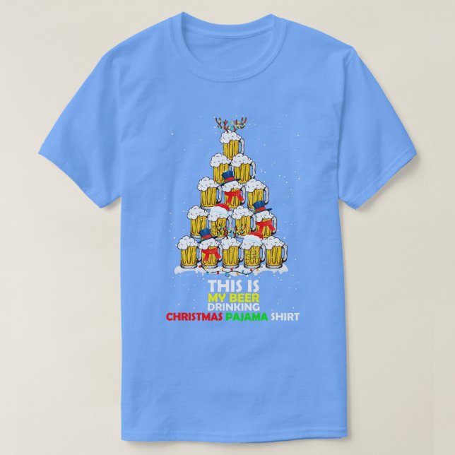 Dies ist mein Bier trinken Weihnachten Pajama Beer T-Shirt (Design vorne)