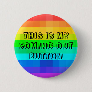 Dies ist mein Coming Out Button LGBTQ Gay Pride