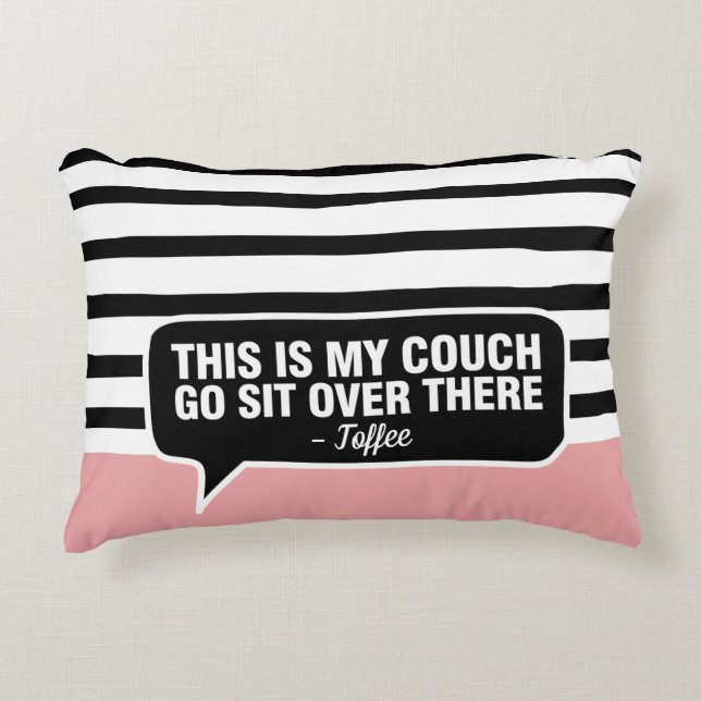 Dies ist mein Couch Custom Gift Pet Name Personali Dekokissen (Vorderseite)