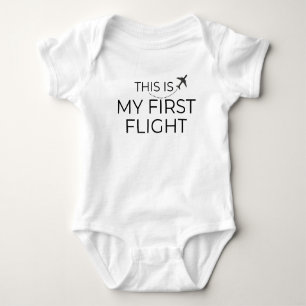 "Dies ist mein erster Flug" Minimalistisch für Bab Baby Strampler