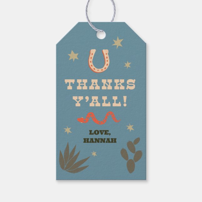 Dies ist mein erstes Rodeo-Dankeschön/Gastgeschenk Geschenkanhänger (Vorderseite)