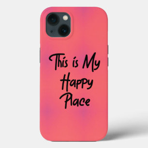 "Dies ist mein glücklicher Ort Pink phrase / Lila Case-Mate iPhone Hülle