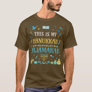 Dies ist mein Hanukkah Pajamakah Menorah Chanukah  T-Shirt