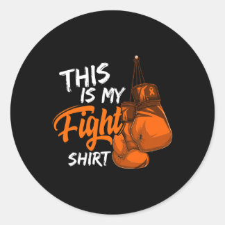 Dies ist mein Kampf Leukämie Bewusstseinswartung K Runder Aufkleber